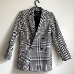 Double Breasted Houndstooth printed blazer XS